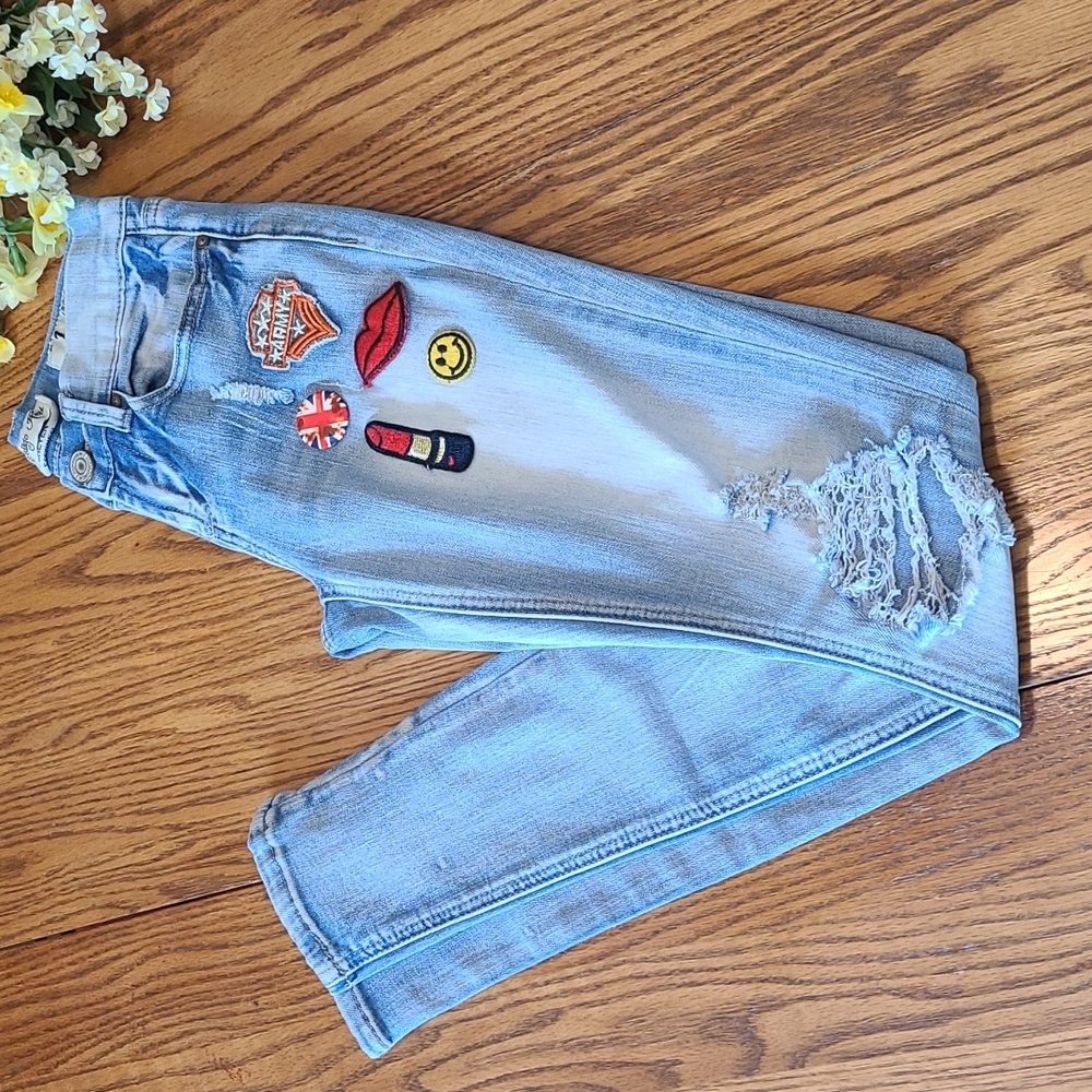 Indigo Rein Forever Jeans - Patches - Size 1 - Picture 2 of 9